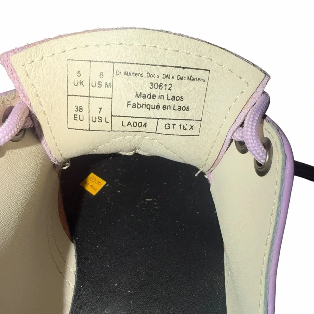 Dr. Martens 30612 QUAD II LILAC PISA Lavender Leather Platform Shoes EU 38 US 7 - Picture 12 of 12